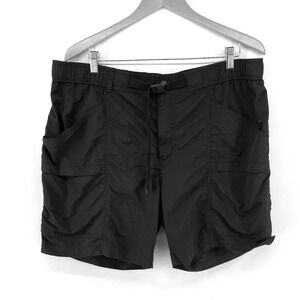 Eddie Bauer Flex Waist Tech Shorts Men's XL BLACK 7.5" Inseam Hiking Lightweight